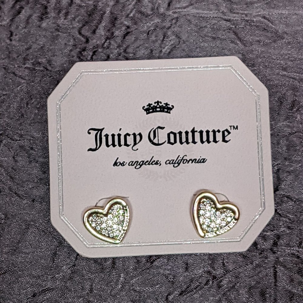 Juicy Couture heart stud earrings-NWT